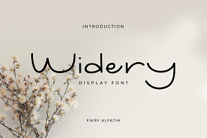 Widery Display Font