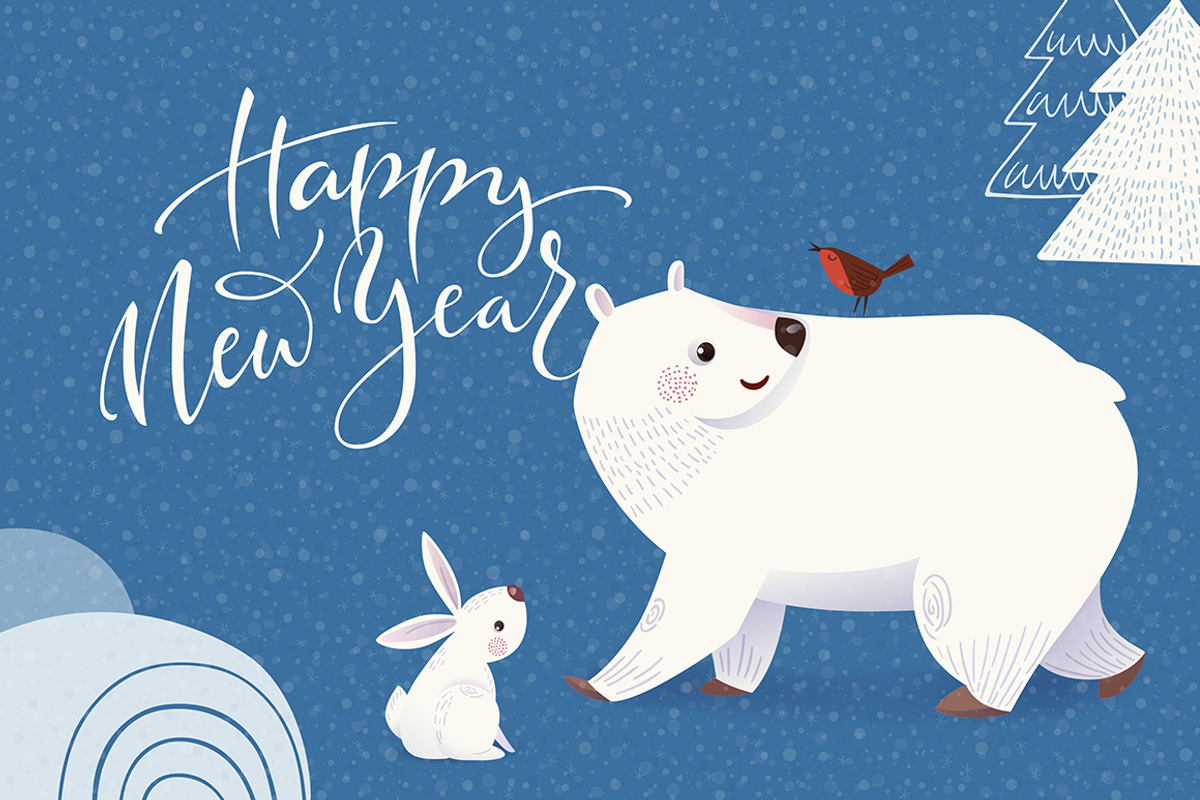 Christmas card designs, a Background Graphic by Giraffarte (Photo 7 of 9)