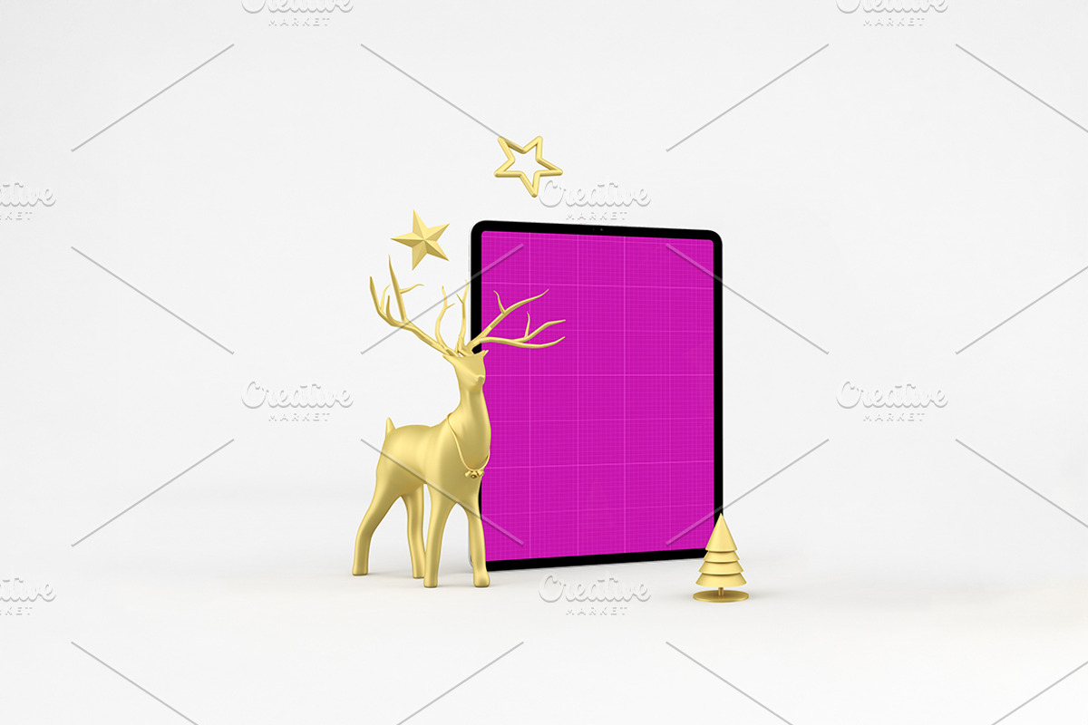 Christmas Responsive Mockup, an iPad Mockup by Qaleb Studio