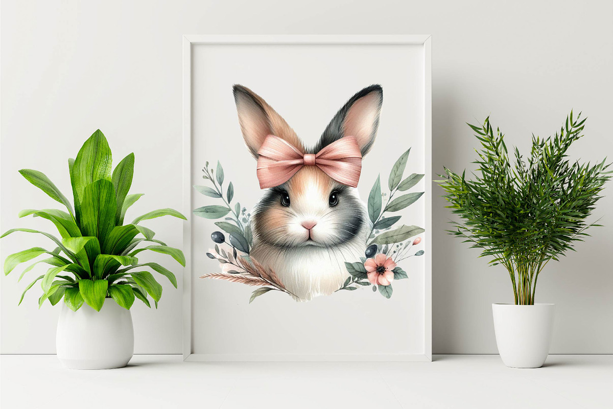 Bunny Ears Bow Clipart Sublimation C, an Illustration by SVGArt (Photo 4 of 6)