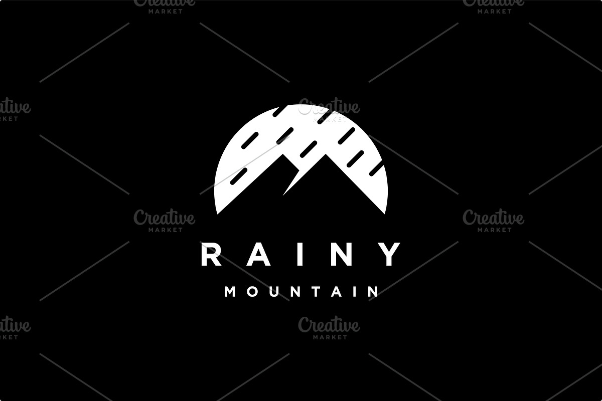 Rain and mountain logo icon, a Branding & Logo Template by DOMHOUZE