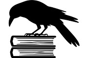 Raven on Books SVG Bundle, an Object Graphic by Designer_Momina (Thumbnail 8 of 19)