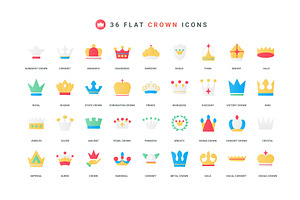 Crown queen king princess icons, an Object Illustration by Lemberg Vector