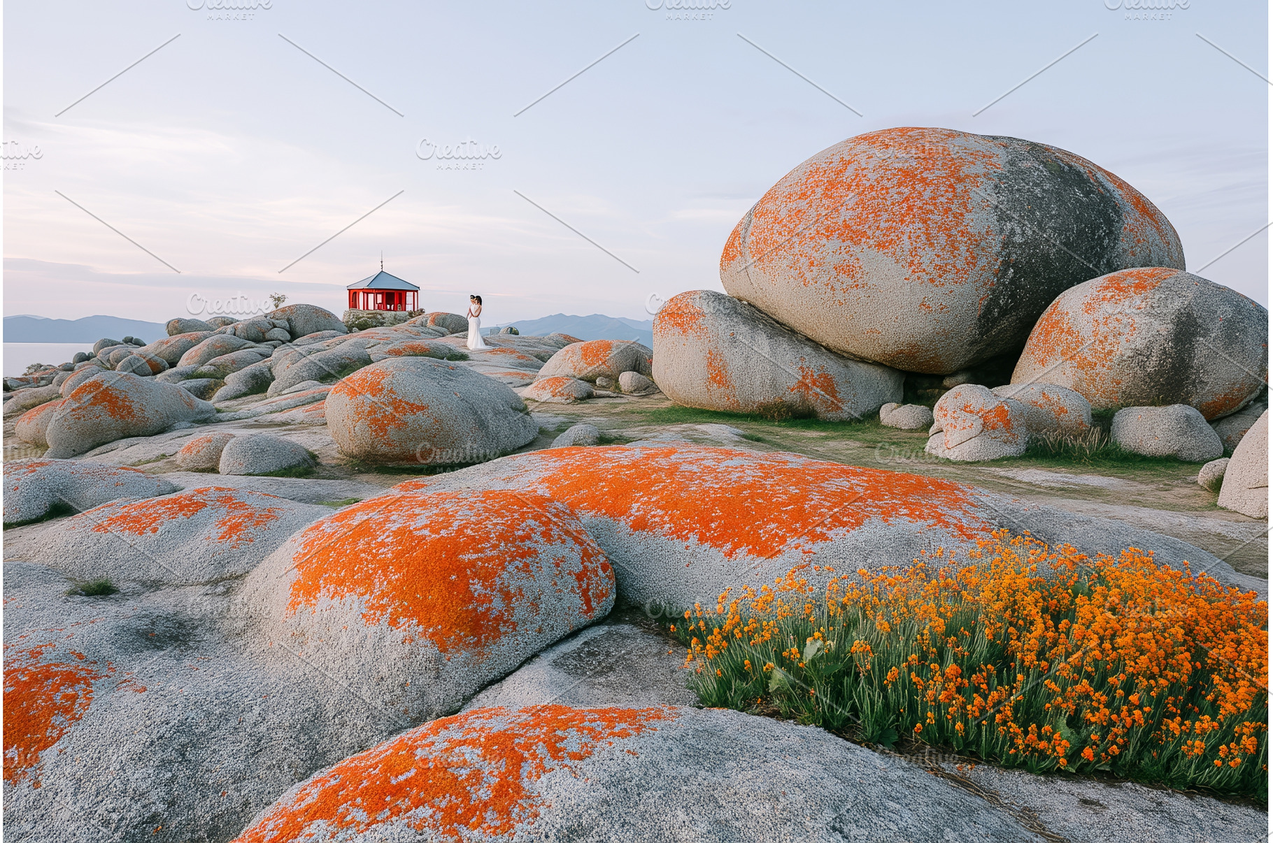 A couple sits on a rock in Namibia's, a Person Photo by ZinetroN