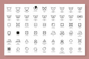 Laundry Symbols. Vector Icons Set, an Outline Icon by Vector Creator (Thumbnail 2 of 6)