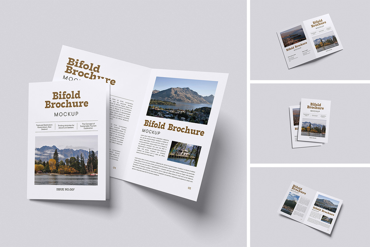 Bifold Brochure Mockup, an Advertising Mockup by Pikachudesign (Photo 1 of 5)