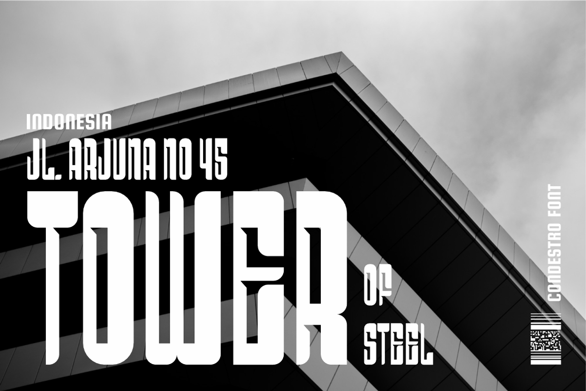 Condestro Bold Condensed Font, a Font by PutraCetol Studio (Photo 2 of 5)