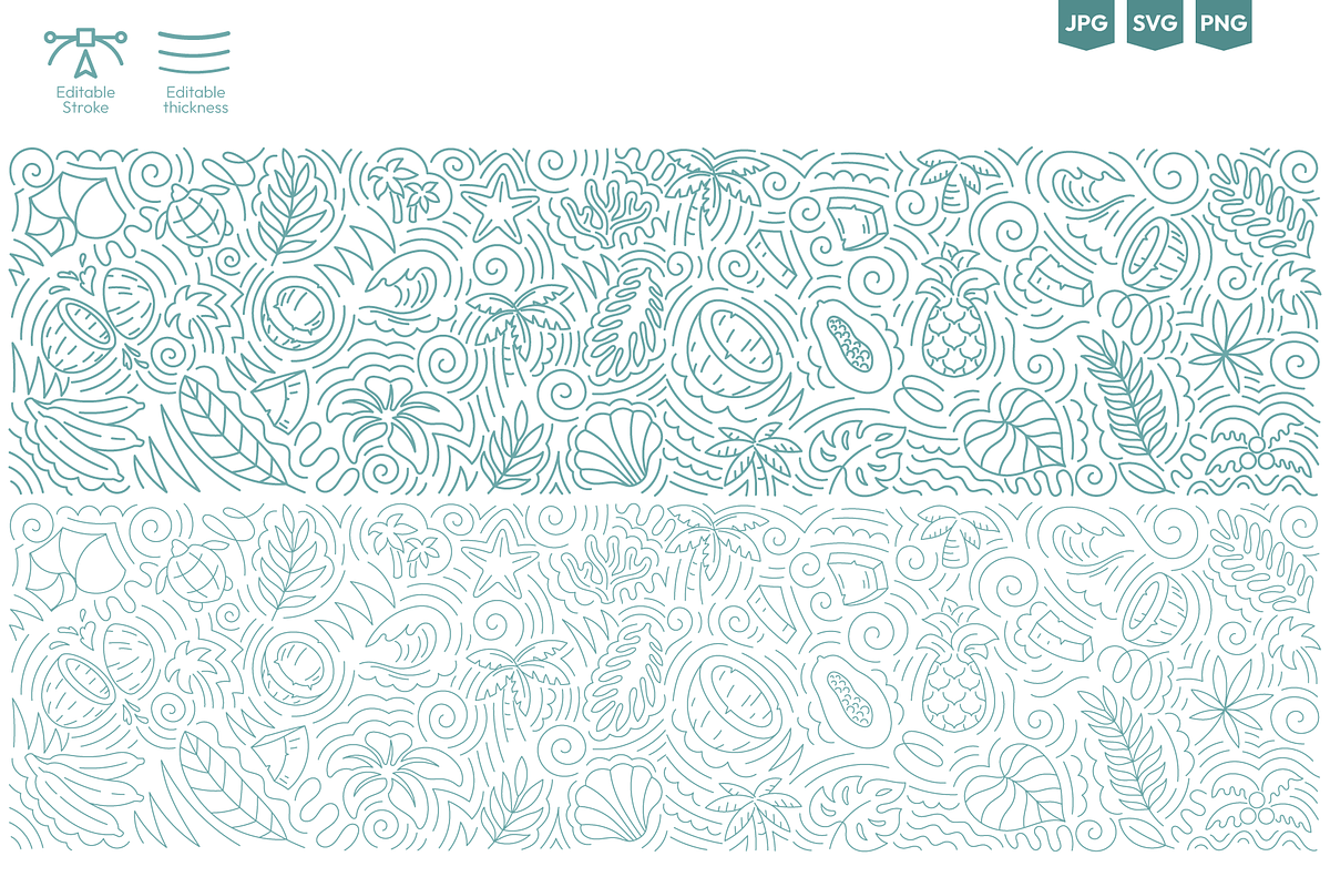 Tropical Doodles, Vector Set, a Decorative Illustration by Ilia Design (Photo 11 of 11)