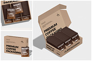 Coffee Sachet with Box Mockup, a Packaging Mockup by Unerispace (Thumbnail 1 of 5)