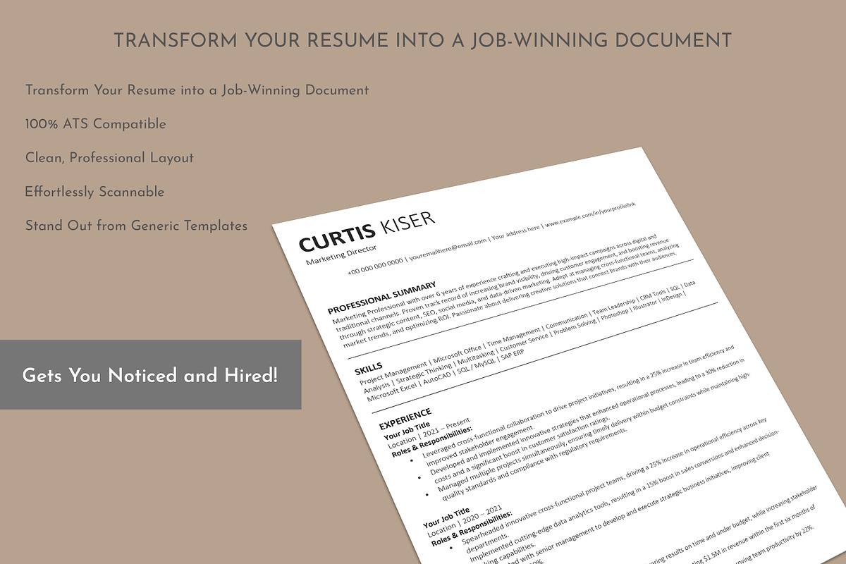ATS Resume / CV, a Resume Template by Anjum Ilyas (Photo 5 of 8)