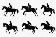 Racing Horses Black Silhouettes Set, an Animal Illustration by Gfx Expert Team (Thumbnail 2 of 3)