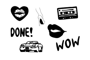 Retro Pop Art 90's SVG Bundle, an Object Illustration by MilanaTT