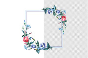 Watercolor Flower Wreath PNG set, a Decorative Illustration by WatercolorPNG.com (Thumbnail 4 of 8)