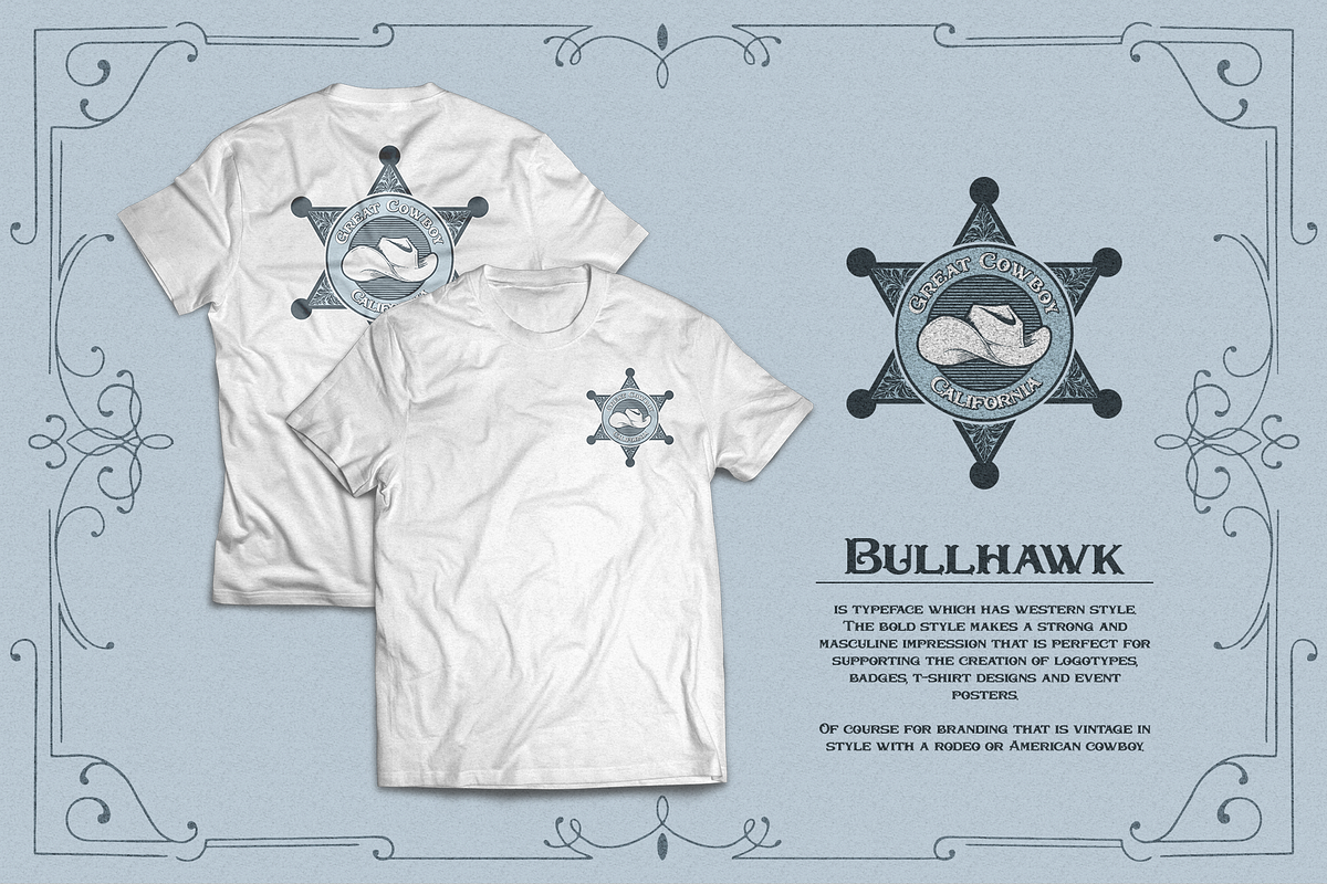 Bullhawk for Logo & Vintage Branding preview 6