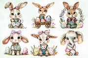 Watercolor Easter Cute Animals Png, an Illustration by Creative Art (Thumbnail 8 of 8)
