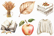 Watercolor White Fall Clipart, an Illustration by Craft Nest (Thumbnail 3 of 6)