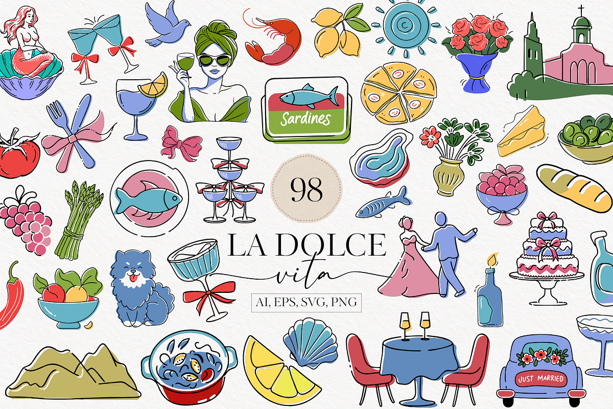 La Dolce Vita SVG Bundle, an Illustration by TatiMockup (Photo 1 of 7)