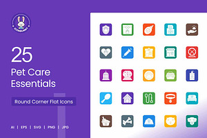 Pet Care Essentials Round Corner, an Icon by IconBunny