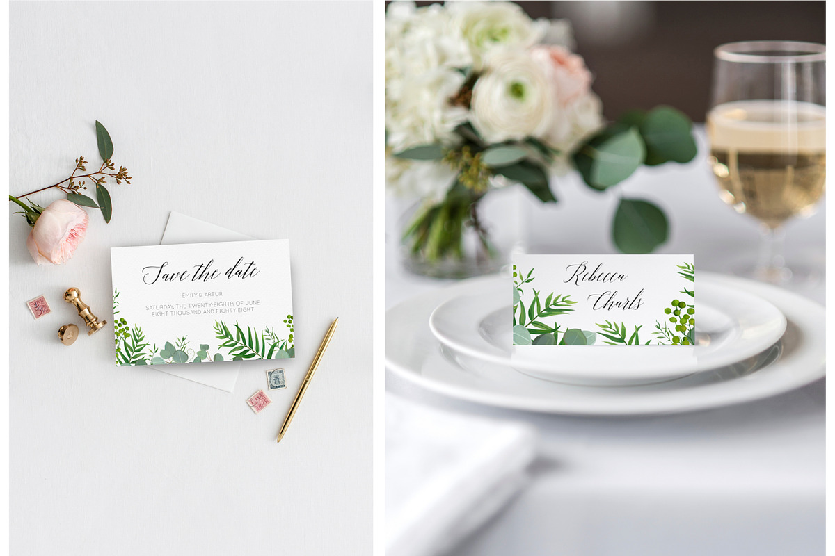 Wedding collection - Tropical green, an Invitation Template by Alewiena (Photo 6 of 8)