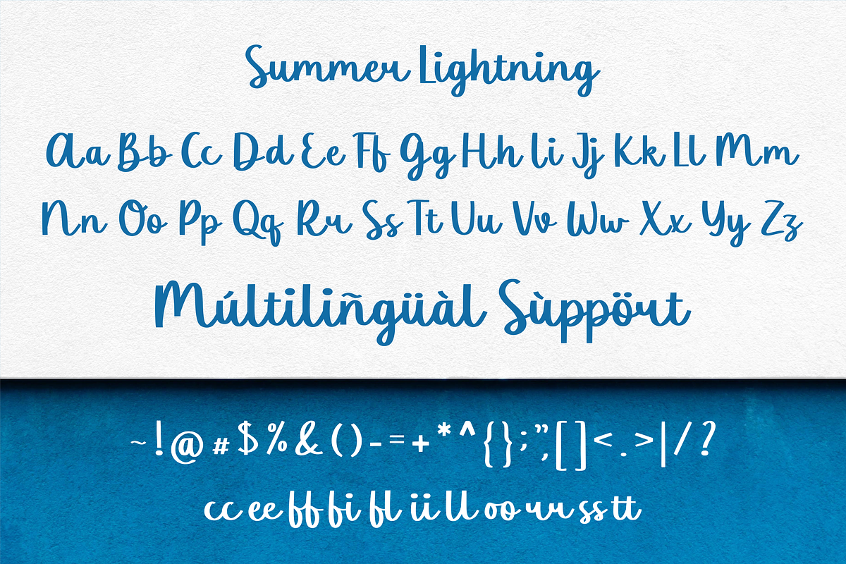 Summer Lightning Font, a Script Font by Allouse Studio (Photo 10 of 11)