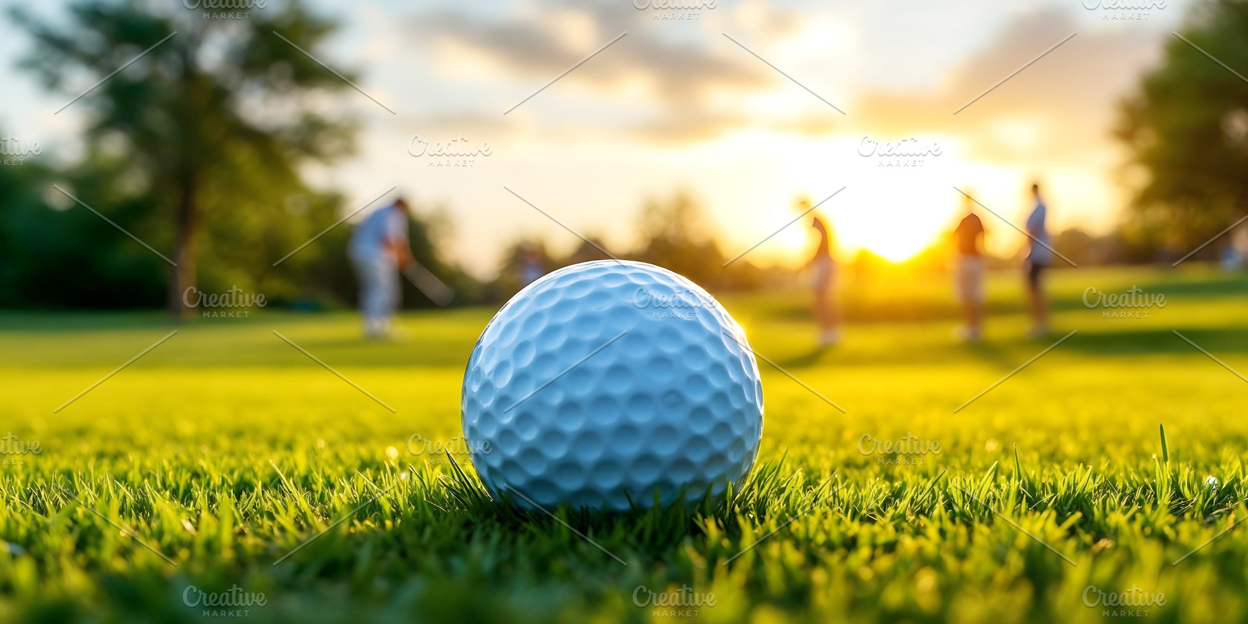 Golf ball on tee placed on green law, a Sports & Recreation Photo by Volff