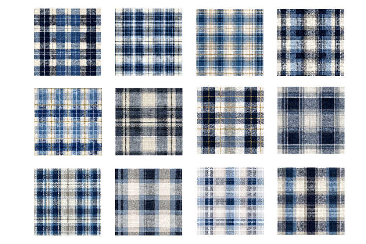 Blue Tartan Patterns, a Texture Illustration by Designworld (Photo 3 of 6)