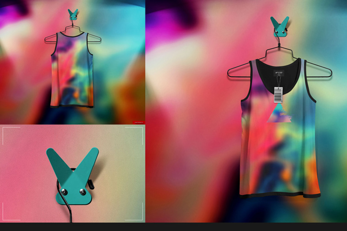 Tank 2nd Type On 5 Stages Mock-up, a Hoody Mockup by Mocca Mockups Store (Photo 35 of 69)