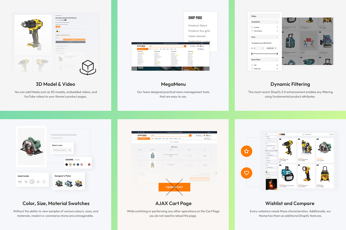 Construction Tools Shopify Theme, a Shopify Template by LogicGo Shopify Experts (Photo 7 of 8)