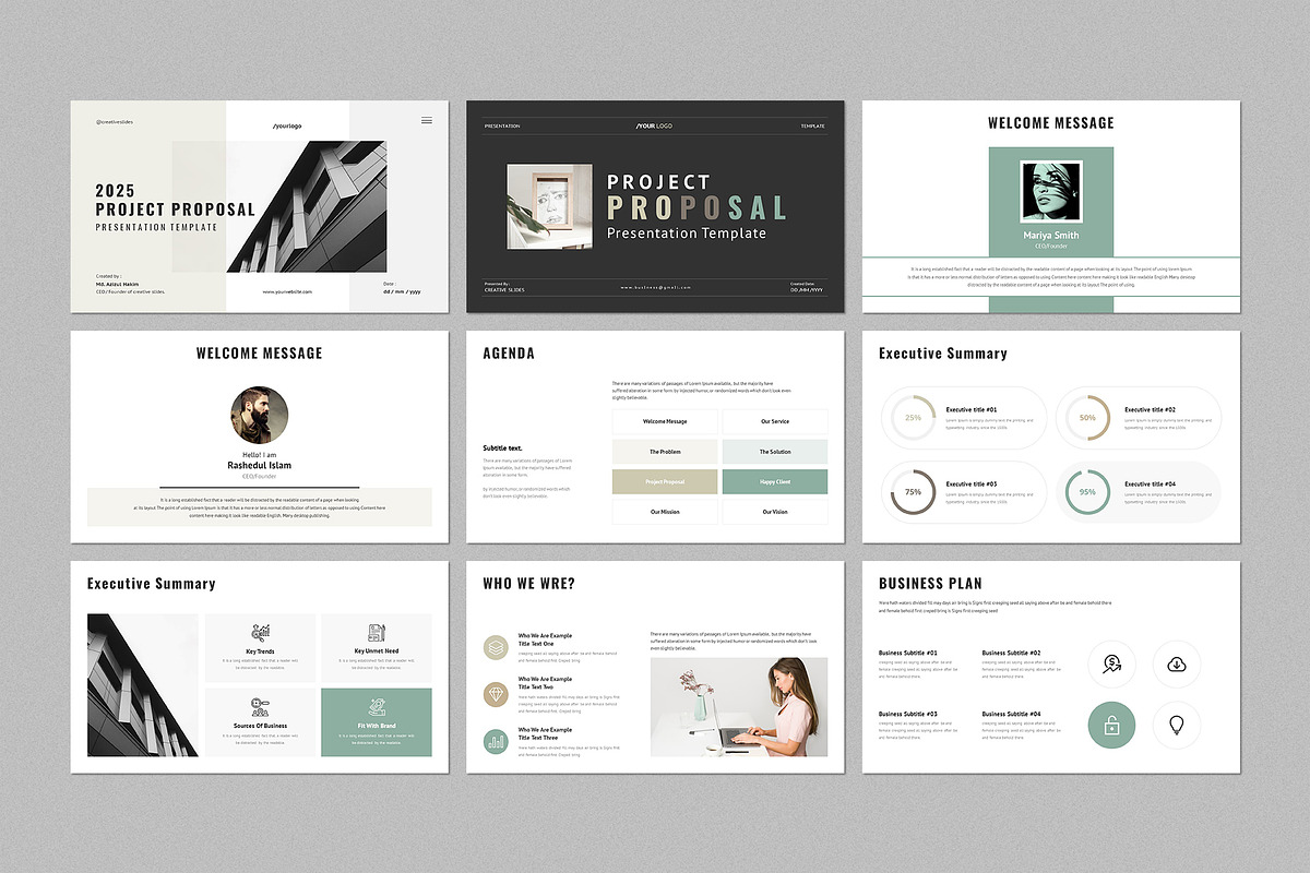 Project Proposal PowerPoint Template, a Presentation Template by CreativeSlides (Photo 2 of 12)
