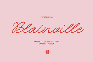 ED Blainville - Handwritten Script, a Handwritten Font by Emyself Design