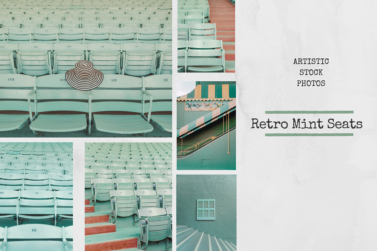 Retro Mint Seats Stock Bundle, an Architecture Photo by Munopia (Photo 1 of 5)