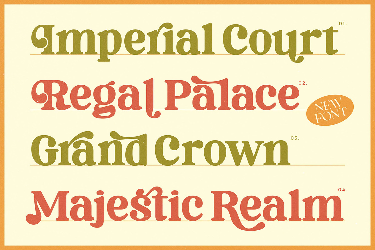 Kingly Queen Retro Serif Display, a Serif Font by timelesstype.co (Photo 16 of 20)