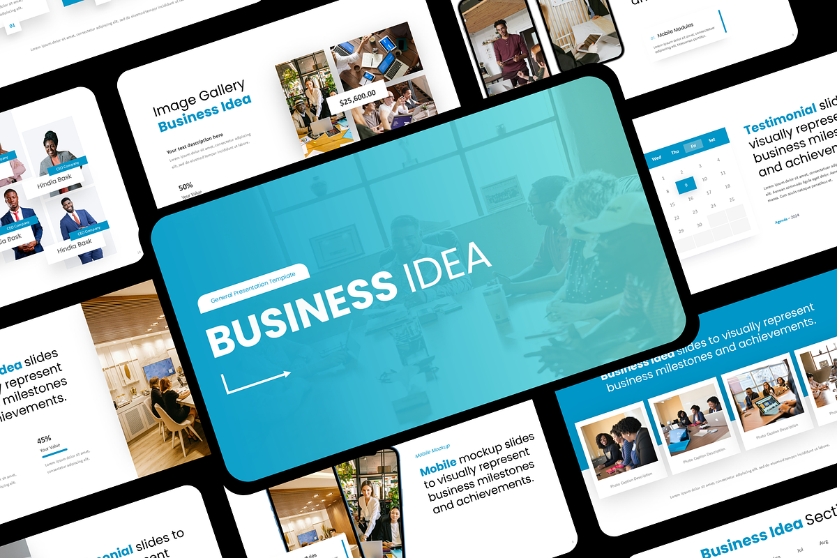 Business Idea Powerpoint Template, a Presentation Template by Hammad Arif
