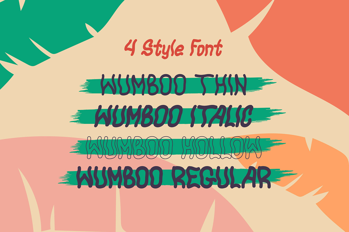Wumboo Unique Display Font, a Font by Dawnside Graphic (Photo 4 of 11)