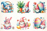 Watercolor Cute Easter Gnomes Clipar, an Illustration by DreamCafeArt (Thumbnail 3 of 5)