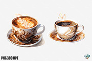 Hot Coffee Watercolor, an Illustration by Gemstone (Thumbnail 3 of 12)