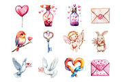 Cute Valentine Clipart, an Illustration by Design Market (Thumbnail 3 of 3)