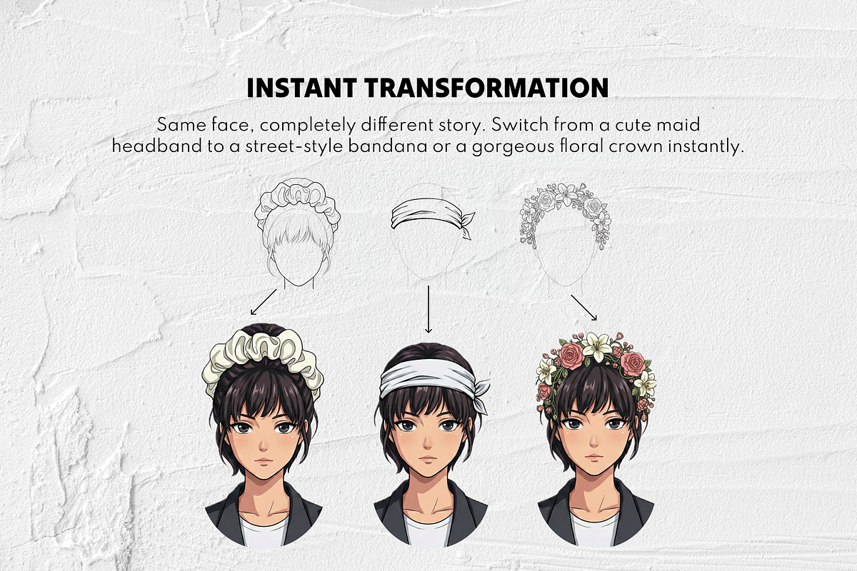 265+ Hair Accessories Stamps, a Brush Add-On by Selentaori Studio (Photo 10 of 12)
