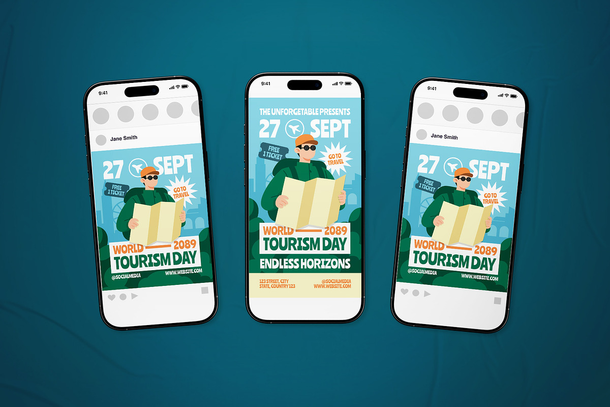 World Tourism Day Event Flyer Set, a Flyer Template by The Good Store (Photo 2 of 2)