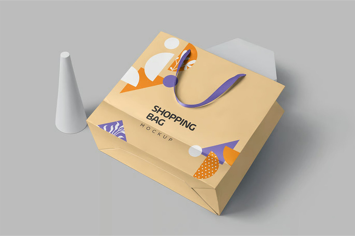 Cardboard Shopping Bag Mockups, a Packaging Mockup by megostudi0 (Photo 6 of 6)