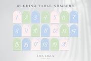 PASTELS OVAL WEDDING TABLE NUMBERS, an Invitation Template by Liza Takla (Thumbnail 2 of 2)
