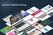 Isometric Website Mockup, a Device Mockup by KL-Webmedia (Thumbnail 1 of 5)