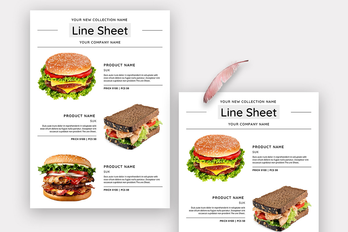 Line Sheet For Wholesale Template, a Stationery Template by Design Zone (Photo 4 of 7)