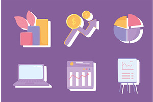 economy strategy icons, a Finance Illustration by studiogstock
