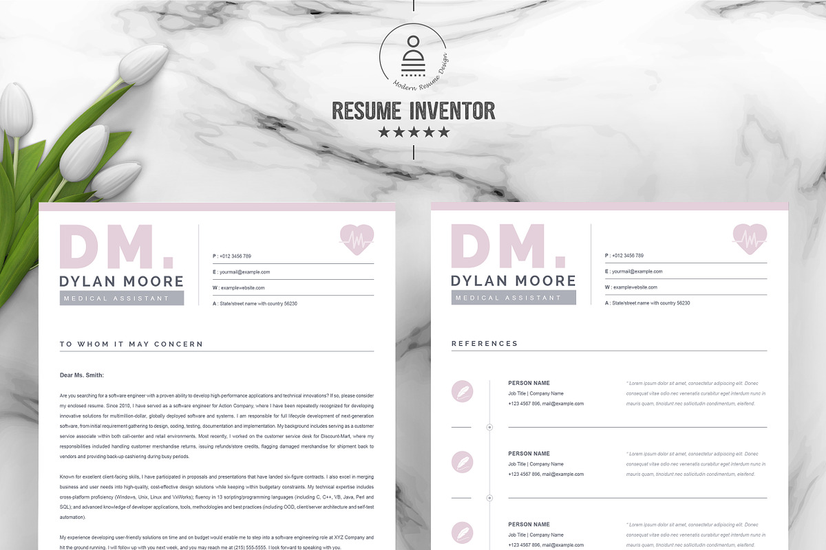 Resume Template for Medical, a Resume Template by ResumeInventor (Photo 3 of 6)