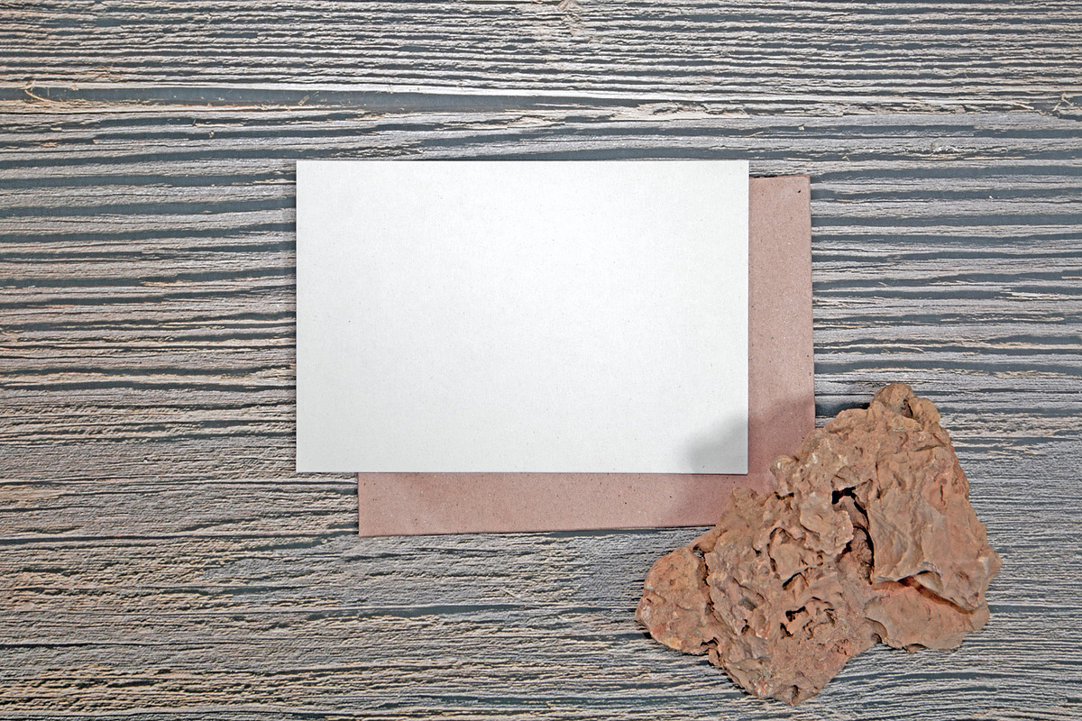 A5 Paper Mockups With Grunge stones, a Print Template by shahsoft (Photo 3 of 3)