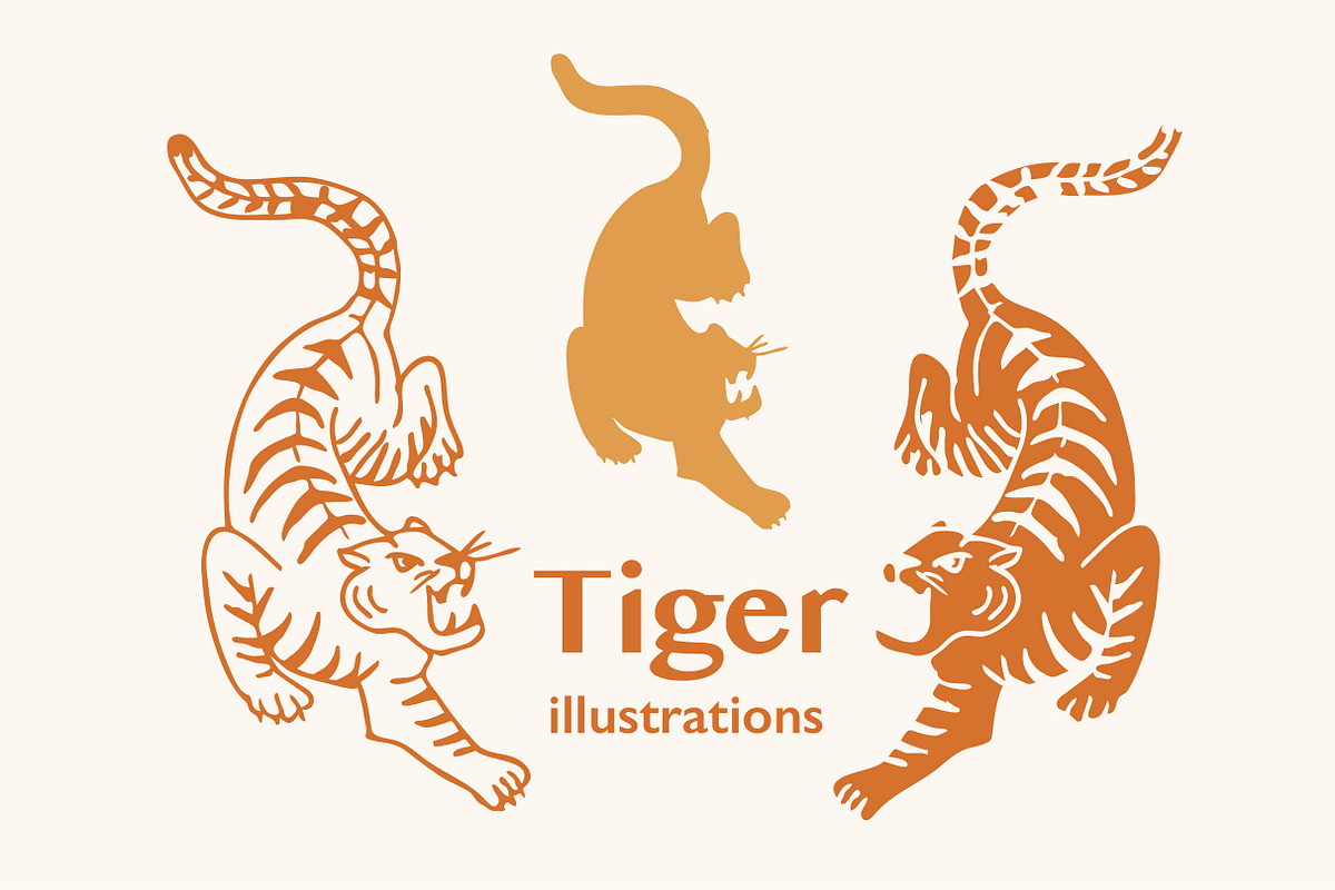 Tiger Illustration, an Animal Illustration by Annakaroline