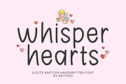 Whisper Hearts - Valentine's Font, a Handwritten Font by Keithzo (Thumbnail 1 of 12)