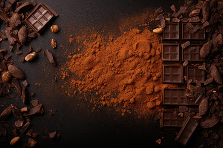 Cocoa powder, chocolate and cocoa be, a Photo by Iftikhar Alam