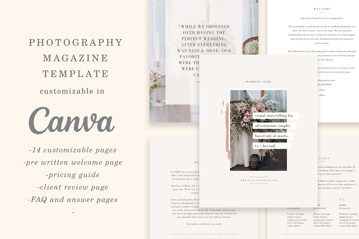 Canva Photographer Magazine Template, a Magazine Template by roselindoco (Photo 1 of 3)